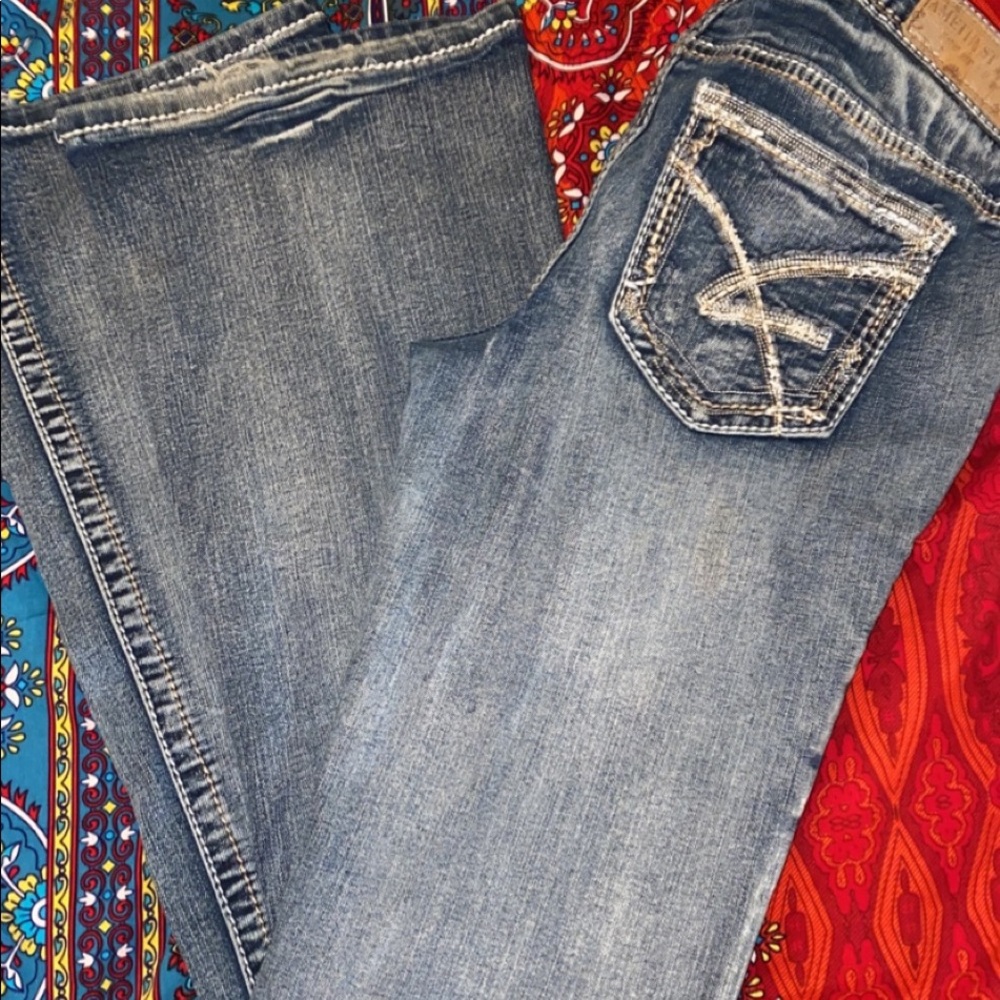 Distressed jeans